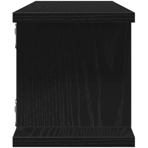  Zidne police 2 kom. Crni hrast 105x18x20 cm Konstruirano drvo Slike