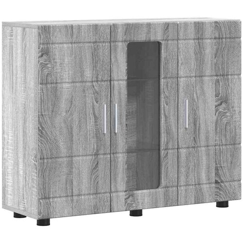 VidaXL Strani &amp;scaron;al Siva sonoma 55.5 x 29 x 100 cm Konstruiran les Slike