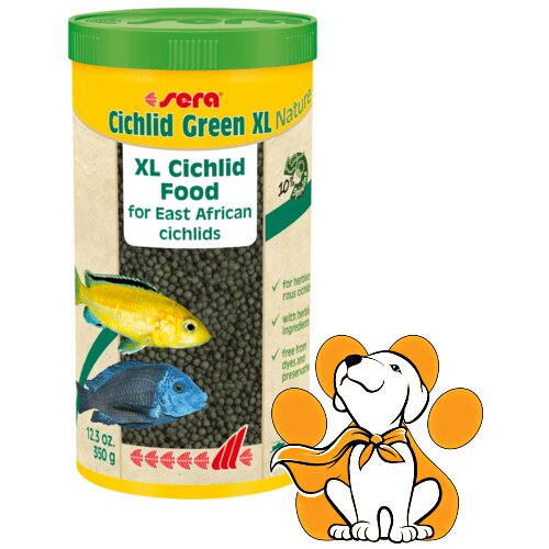 Sera cichlid Green XL Hrana Za Ciklide, Granule, 350g Slike
