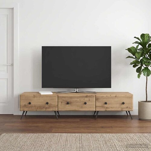  TV ormar s ladicama 147 x 34,5 x 30 cm Konstruirano drvo Slike