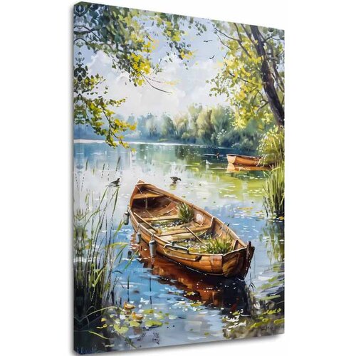  Pejzaž na slika na platnu usamljeni jahač Slike