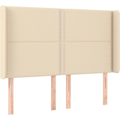 Maison Chic vzglavna omarica - nočna omarica - posteljna omarica z u&amp;scaron;esi krem 147x16x118/128 cm blago, (21712628) Slike