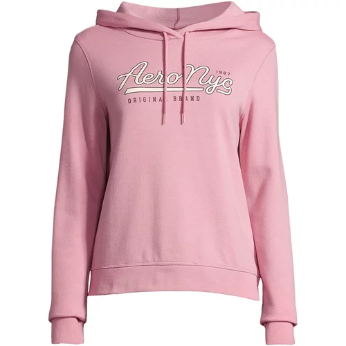 AÉROPOSTALE Sweater majica 'FACORY' roza / crna / bijela