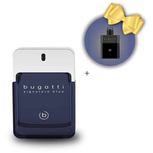 Bugatti muška toaletna voda signature blue, 100ml + poklon performance edt intense black man, 100ml Slike