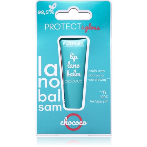 FlosLek Laboratorium Protect &amp;amp; Gloss Lip Lanobalm intenzivni balzam za ustnice 12 g Slike