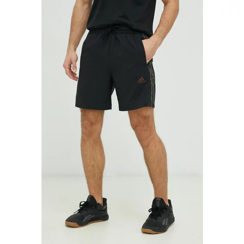 Adidas Kratke hlače za vadbo Essentials Chelsea moške, črna barva