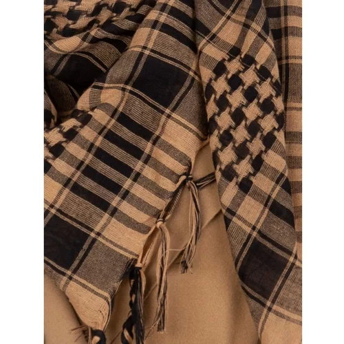 Fashion Hunters Beige and black checkered scarf