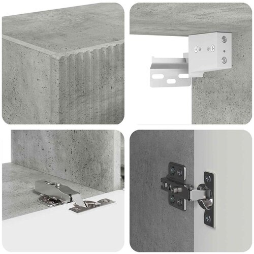  Set TV komoda Zidne 5 pcs Betonski sivi Konstruirano drvo Slike