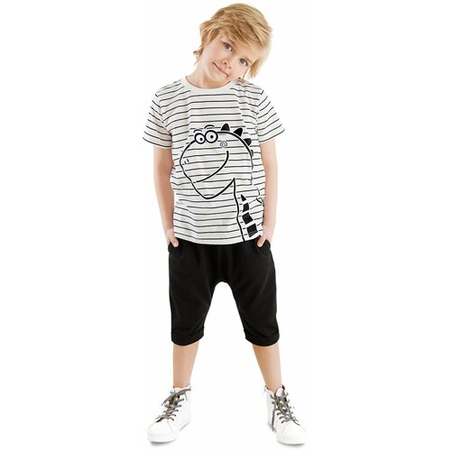 Denokids Cute Dino Boy T-shirt Capri Shorts Set Cene