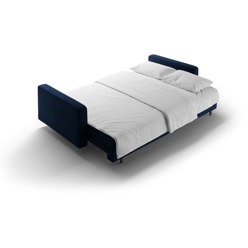 Cosmopolitan Design Temno modra žametna raztegljiva sedežna garnitura s prostorom za shranjevanje 222 cm Bali &amp;ndash; Slike