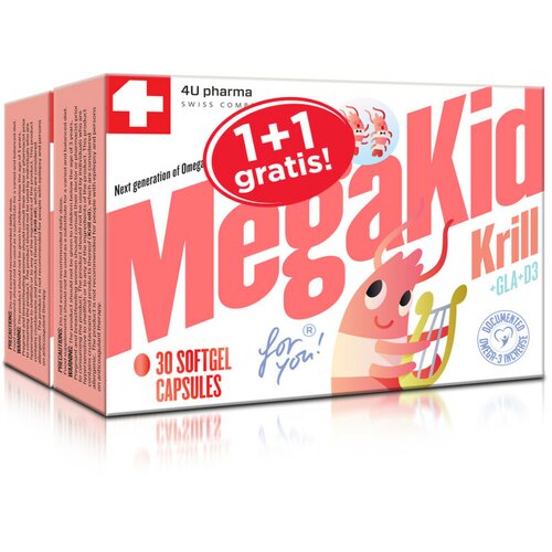 Megakid Krill +GLA+D3, 1+1 GRATIS Cene