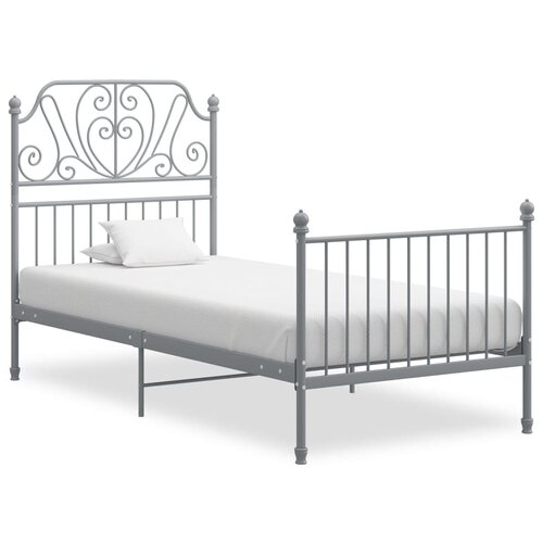 vidaXL okvir za krevet sivi metalni 100 x 200 cm Cene