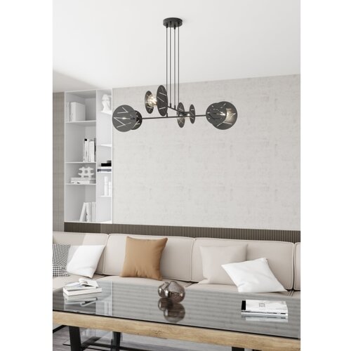  Visilica na sajli XOTIC 4xE27/15W/230V crne boje Slike