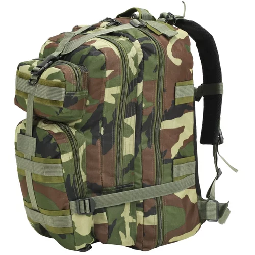 vidaXL ruksak u vojnom stilu 50 L maskirna boja
