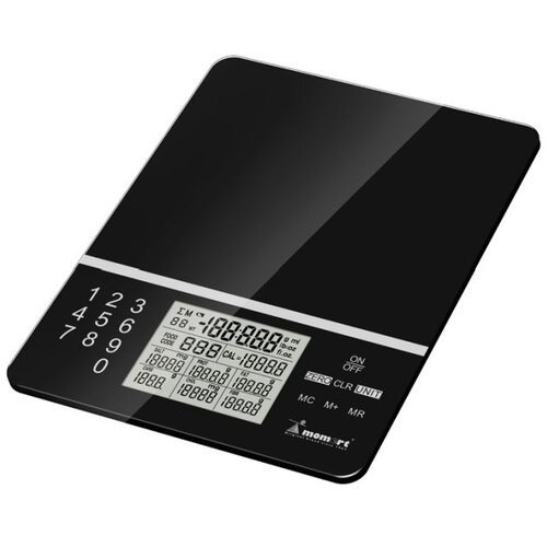 Momert MM6846 digitalna nutricionistička kuhinjska vaga, 5 kg / 1 g, crna Slike