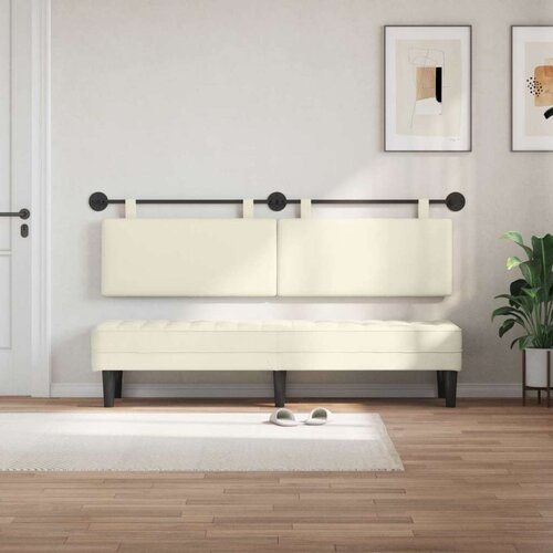  Držeće uzglavlje Zidne Krema 170 x 55 x 5 cm Kordura tekstil - Krema 160 cm bez LED Slike