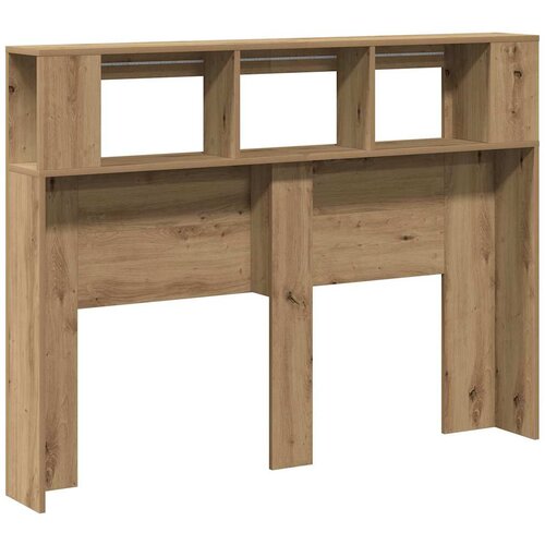  LED uzglavlje boja hrasta artisan 140x18,5x103,5 cm drveni Slike