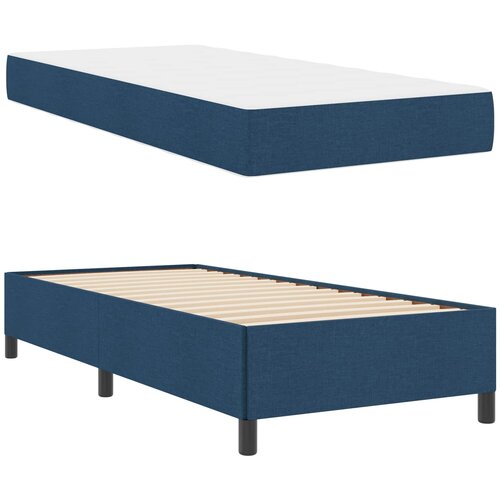  Krevet s opruga kutije Plava 90 x 200 cm tkanina Slike