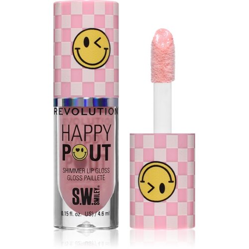 Revolution Happy Pout Shimmer Lip Gloss ble&amp;scaron;čeči sijaj za ustnice odtenek Pink Bliss 4.6 ml Slike