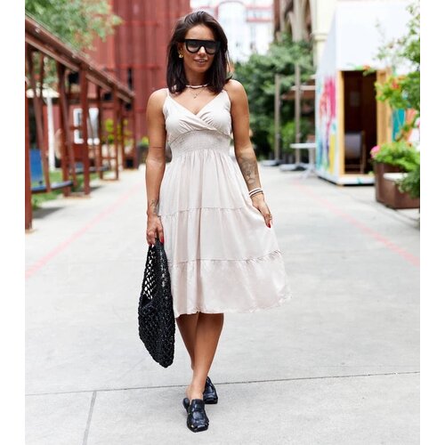 UR/CEO Beige flared dress Fiorentini Cene