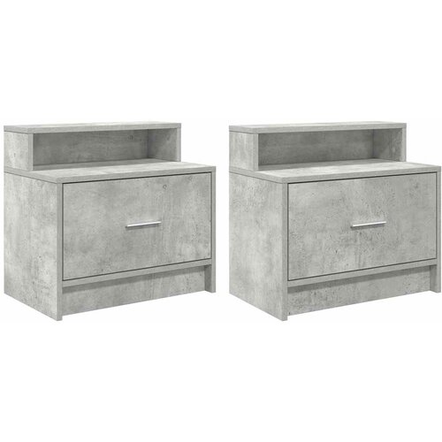 Maison Chic 2 kose Nočne omarice - Nočne mize s predalom betonsko siva 51x31x47 cm, (21687798) Slike