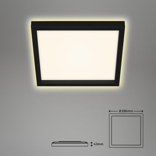 BRILONER 7362-015 - led plafonsko svetlo cadre LED/18W/230V 29,6x29,6 cm crna Slike
