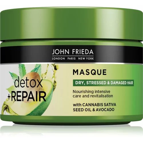 John Frieda detox & repair negovalna maska za suhe in poškodovane lase 250 ml