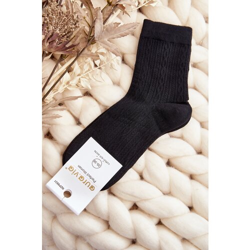 Kesi Women's Embossed Socks Black Slike