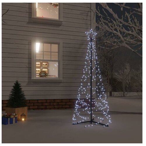  Novoletna jelka stožec 200 hladno belih LED lučk 70x180 cm Slike