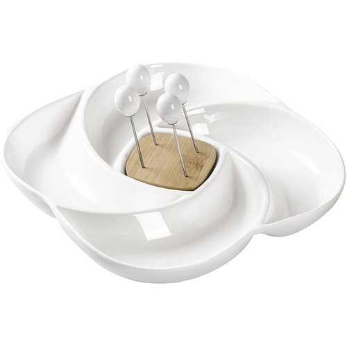 Brandani Garnitura 4-delni krožnik porcelan+4 vilice Cene
