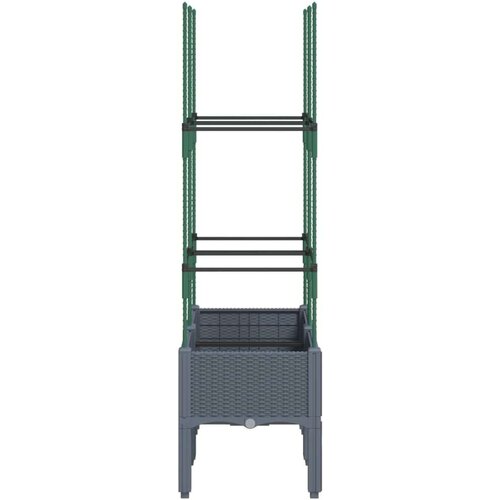  Vrtna sadilica s re&amp;scaron;etkom siva 80 x 40 x 142 5 cm PP Slike
