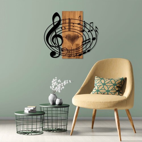 Wallity Zidna dekoracija Musical, 58x67 cm, Crna Slike