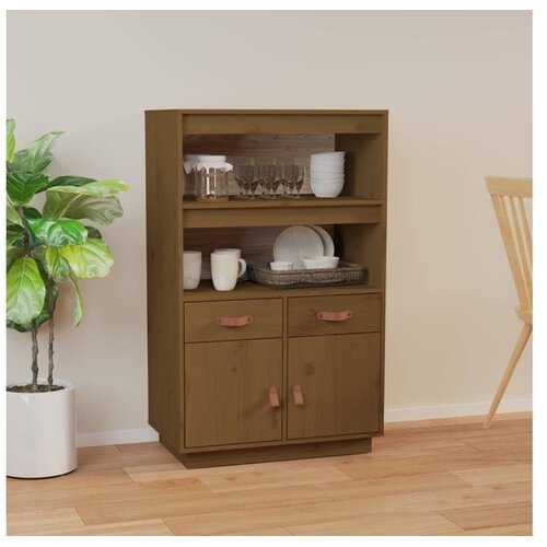  Visoka omara meo rjava 67x40x108,5 cm trdna borovina Cene