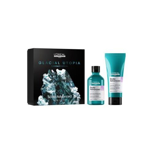 L´Oréal Paris Scalp Advanced Glacial Utopia Limited Edition set: šampon Scalp Advanced Anti-Discomfort 300 ml + šampon Scalp Advanced Anti-Discomfort Professional Treatment 200 ml za ženske Cene