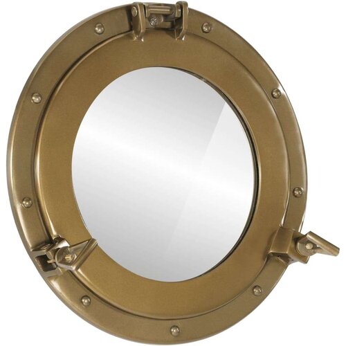  Stensko ogledalo viseče &amp;Oslash;38 cm aluminij in steklo Slike