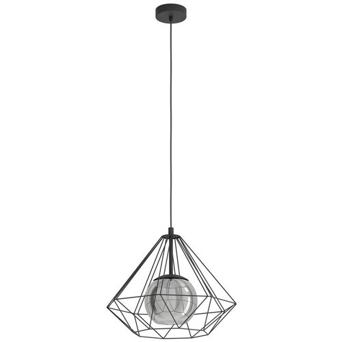 Eglo Viseća lampa VERNHAM E27 44,5 cm crna/dimljena 43481 Slike