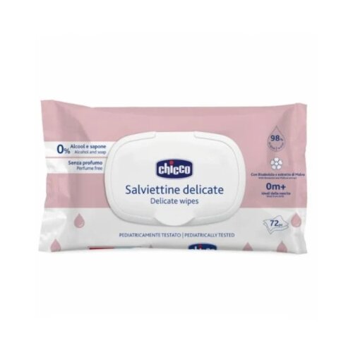 Chicco DELICATE VLAŽNE MARAMICE,72KOM SA POKLOPCEM Cene
