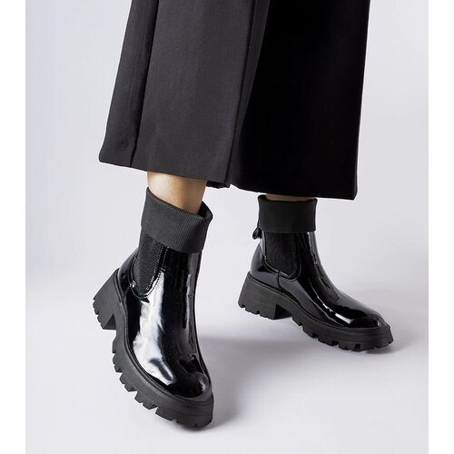 Gemre Black slip-on ankle boots workery Breolungi Cene