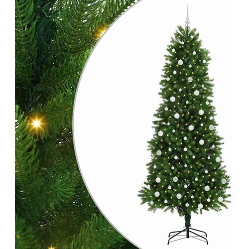 vidaXL Božično drevo med 300 LED z stojalom Zelena 240 cm PE, (5000066890) Cene