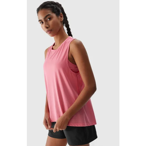 4f Women's sports top made of recycled materials - coral