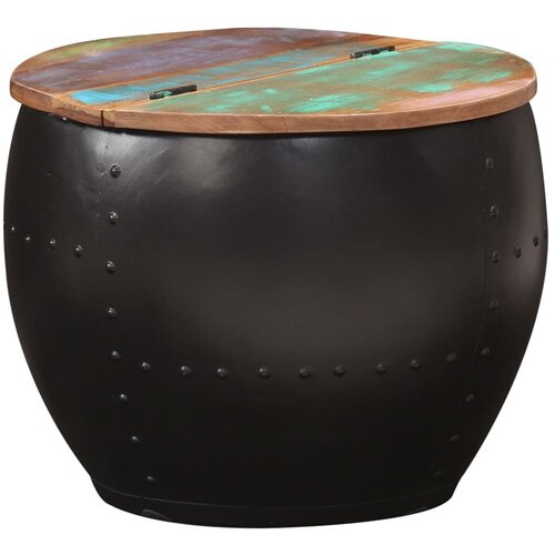 VidaXL Stolić za kavu 53 x 43 cm od masivnog obnovljenog drva Slike