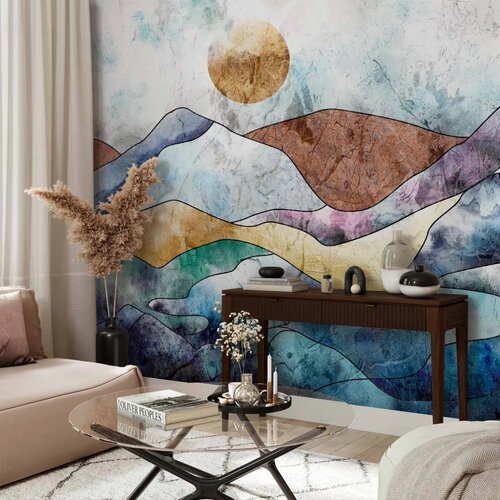  Foto tapeta - Stained Glass Landscape 200x140 Premium Cene