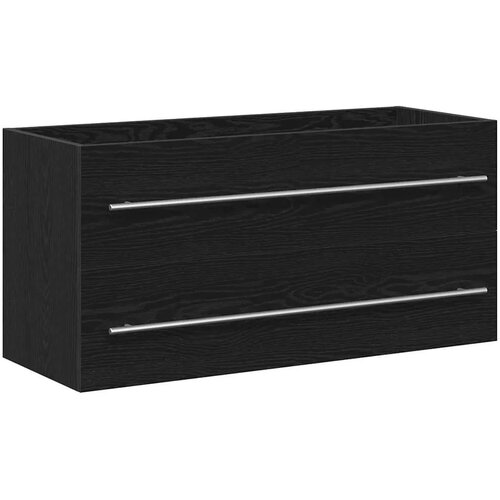  Ormarić za Lavabo - Umivaonik u kupaonici crni hrast 100x38 5x48 cm inženjerski drvo - Crni hrast 100 x 38.5 x 48 cm Cijene