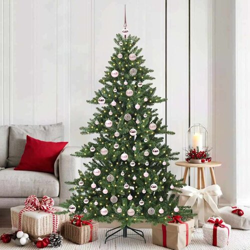 vidaXL Umjetno božićno drvce s nogom with LEDs s stalakom 180cm PVC Cene