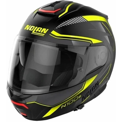 Nolan N100-6 Surveyor N-Com Flat Black Yellow/White/Antracite XL Čelada