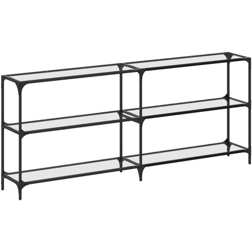 Maison Chic konzolna miza - miza ob steni s stekleno povr&amp;scaron;ino 194,5x30x81 cm jeklo, (21786176) Slike