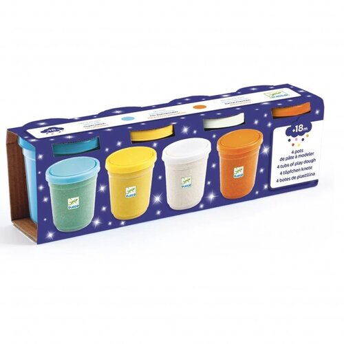 Djeco 4 Tubs of Play Dough &scaron;areni plastelin s odsjajima 18m+ 4 kom Cijene