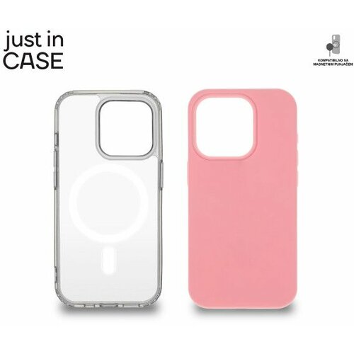 Just In Case 2u1 extra case mag mix plus paket pink za iphone 15 pro Cene