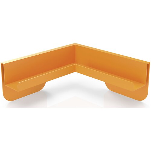 magnetoplan Kotna odlagalna letev za brezkončno steno, DxGxV 402 / 402 x 75 x 110 mm, melona rumene barve Cene