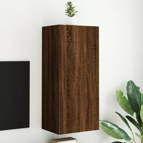 vidaXL Stenska TV omarica rjavi hrast 40,5x30x90 cm inženirski les Cene